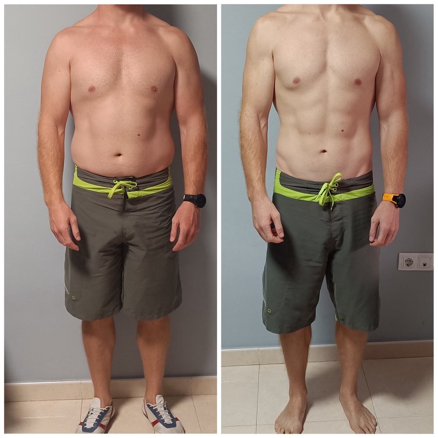 Antes y después de un cliente de Isa Verdú Nutrición