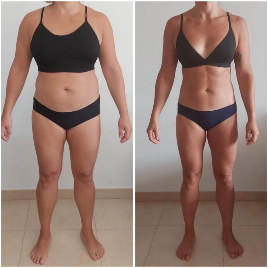 Antes y después de una clienta de Isa Verdú Nutrición